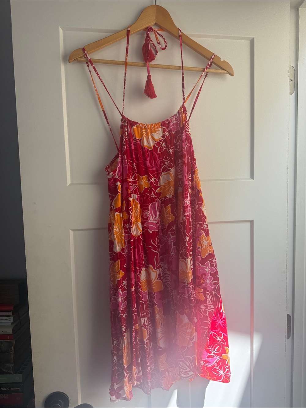 Roxy Red, Pink and Yellow Floral Tiered Sundress